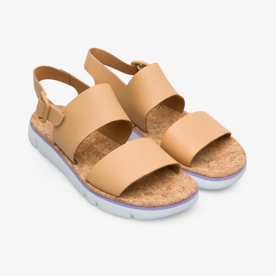 Camper Oruga Dark Khaki - Camper Women's Sandals ||9217-AGOJY||